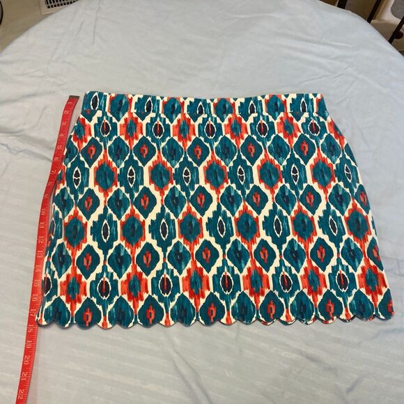Jones Of NY Scallop Hem Skirt Skort Women Geometric Pull On Stretch XL - Picture 7 of 9